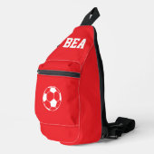 Personalisierter Fußballschuh Crossbody Bag (Rechte Ecke)