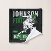 Personalisierter Fußballspieler Badhandtuch Set (Waschlappen)