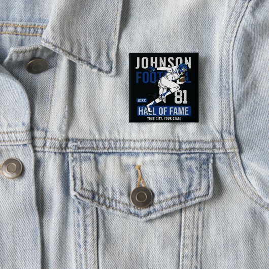 Personalisierter Fußballspieler Button (Beispiel)