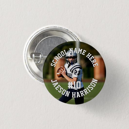 Personalisierter Fußballspieler Button (Vorne & Hinten)