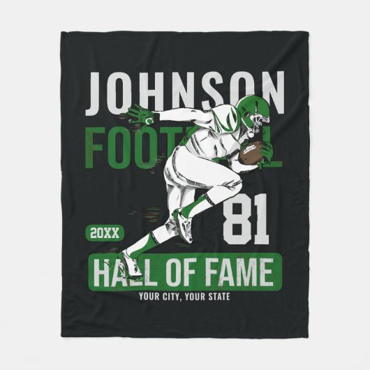 Personalisierter Fußballspieler Fleecedecke (Vorderseite)
