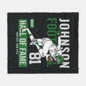 Personalisierter Fußballspieler Fleecedecke (Vorderseite (Horizontal))