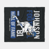 Personalisierter Fußballspieler Fleecedecke (Vorderseite (Horizontal))