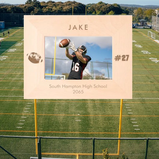 Personalisierter Fußballspieler Geätzte Rahmen