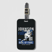 Personalisierter Fußballspieler Gepäckanhänger (Vorderseite Vertikal)