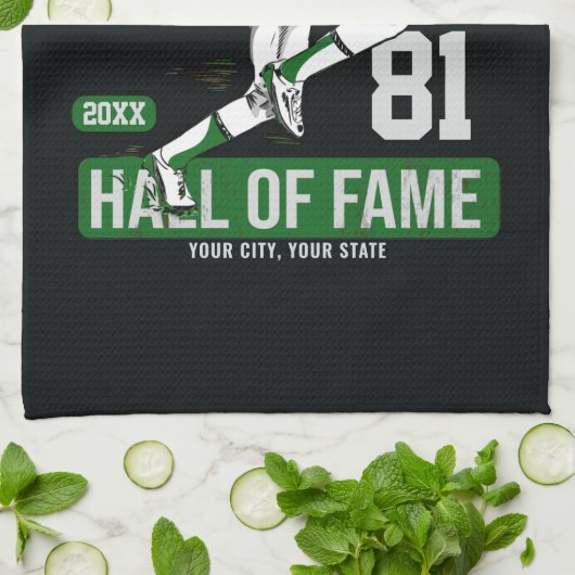 Personalisierter Fußballspieler Geschirrtuch (Gefaltet)