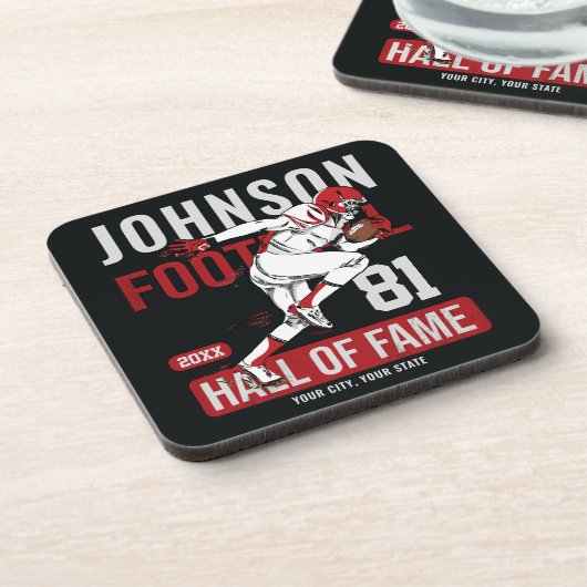 Personalisierter Fußballspieler Getränkeuntersetzer (Linke Seite)