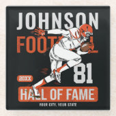 Personalisierter Fußballspieler Glasuntersetzer (Vorderseite)