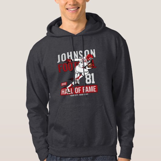 Personalisierter Fußballspieler Hoodie (Vorderseite)