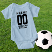 Personalisierter Fußballspieler im Training Baby Strampler