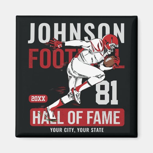 Personalisierter Fußballspieler Magnet (Vorne)