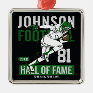 Personalisierter Fußballspieler Ornament Aus Metall