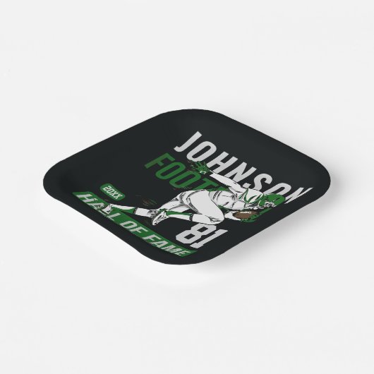 Personalisierter Fußballspieler Pappteller (Gewinkelt)