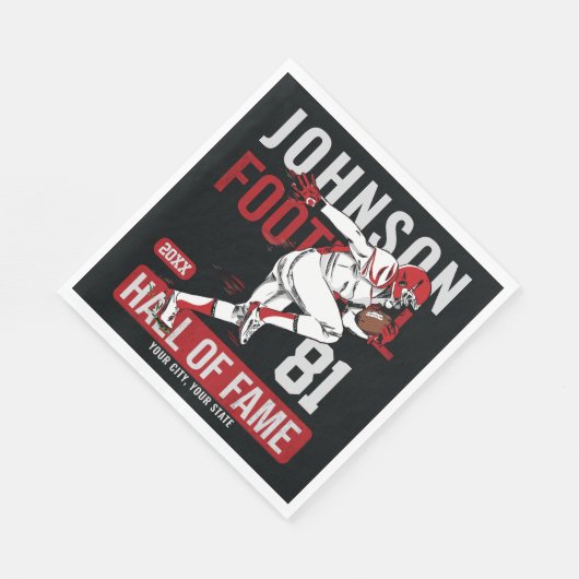 Personalisierter Fußballspieler Serviette (Ecke)