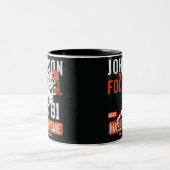 Personalisierter Fußballspieler Zweifarbige Tasse (Mittel)