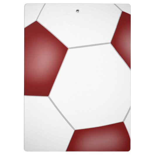 personalisierter Fußballtrainer in weißen Mannscha Klemmbrett (Rückseite)