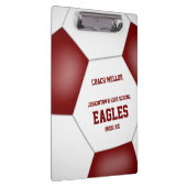 personalisierter Fußballtrainer in weißen Mannscha Klemmbrett (Rechts)