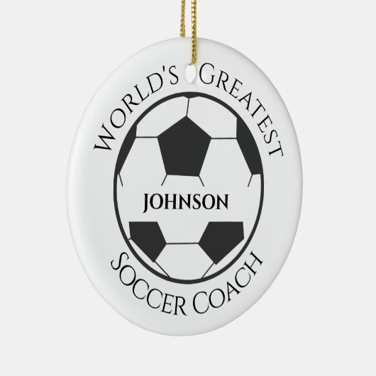 Personalisierter Fußballtrainer Keramikornament (Rechts)