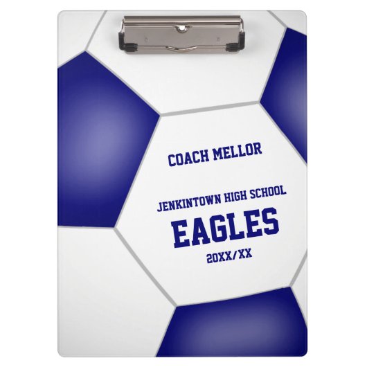 personalisierter Fußballtrainer Klemmbrett (Vorderseite)