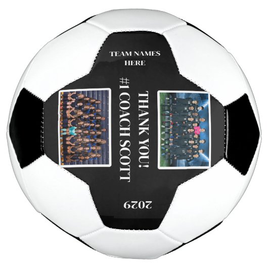 Personalisierter Fußballtrainer Team 2 Foto Vielen Fußball (Gedreht)