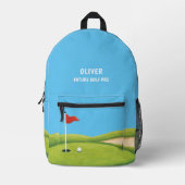 Personalisierter Future Golf Pro Kinder-Rucksack Bedruckter Rucksack (Vorderseite)