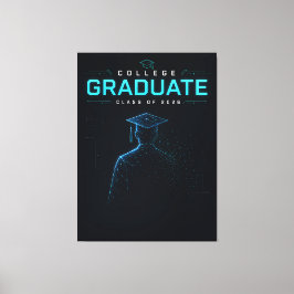 Personalisierter futuristischer Hochschulabsolvent Leinwanddruck