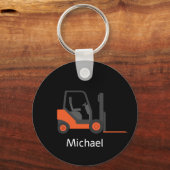 Personalisierter Gabelstapler-Schlüsselanhänger Schlüsselanhänger (Rückseite)