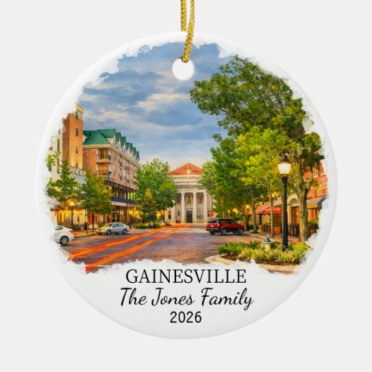 Personalisierter Gainesville-Schmuck, Individuelle Keramik Ornament (Vorne)