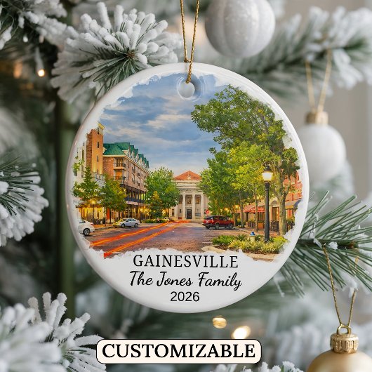 Personalisierter Gainesville-Schmuck, Individuelle Keramik Ornament