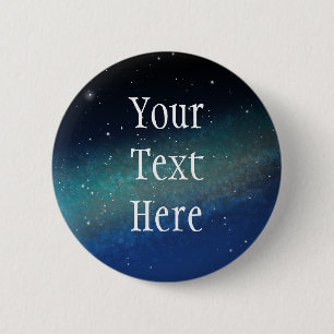 Personalisierter Galaxie-Weltraum-Nebel-Nachthimme Button