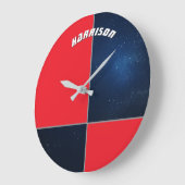 Personalisierter Galaxy-Bereich Große Wanduhr (Winkel)