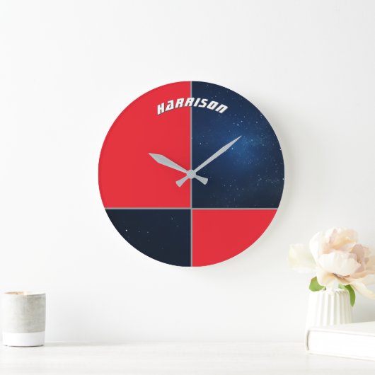 Personalisierter Galaxy-Bereich Große Wanduhr (Zuhause)