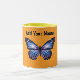 Personalisierter Galaxy Schmetterling Kosmischer N Tasse