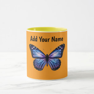 Personalisierter Galaxy Schmetterling Kosmischer N Tasse