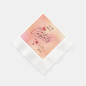 Personalisierter Galentinstag Cocktail Napkins Serviette (Ecke)
