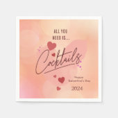 Personalisierter Galentinstag Cocktail Napkins Serviette (Vorderseite)