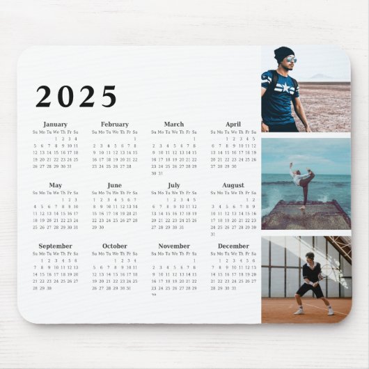 personalisierter Gallery-Kalender 2025 Mousepad (Vorne)