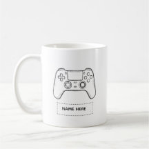 Personalisierter Gamer-Controller Minimalist Sketc