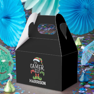 Personalisierter Gamer-Elf-Weihnachts-Video-Gaming Geschenkschachtel