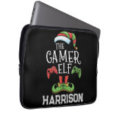 Personalisierter Gamer-Elf-Weihnachts-Video-Gaming Laptopschutzhülle (Vorne Rechts)