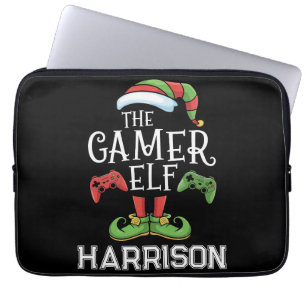 Personalisierter Gamer-Elf-Weihnachts-Videospiel-  Laptopschutzhülle