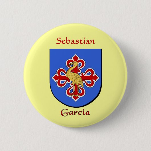 Personalisierter Garcia-Schild Button (Vorderseite)