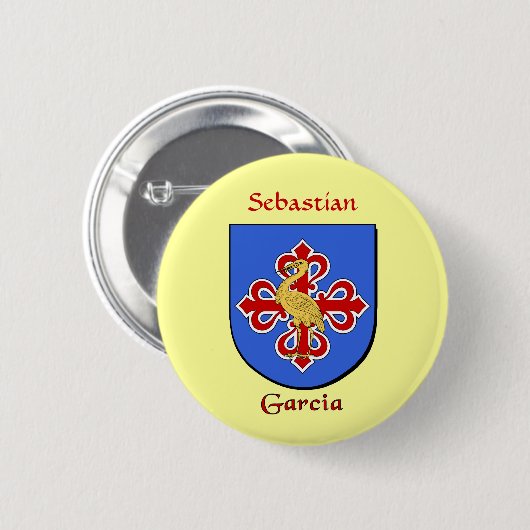 Personalisierter Garcia-Schild Button (Vorne & Hinten)