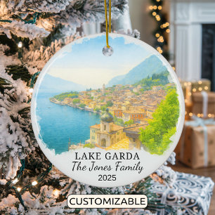 Personalisierter Gardasee, Italien Keramik Ornament