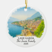 Personalisierter Gardasee, Italien Keramik Ornament (Vorne)
