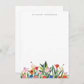 Personalisierter Garten Blumenstrauß Mitteilungskarte (Vorne/Hinten)