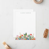 Personalisierter Garten Blumenstrauß Mitteilungskarte (Vorderseite/Rückseite Beispiel)