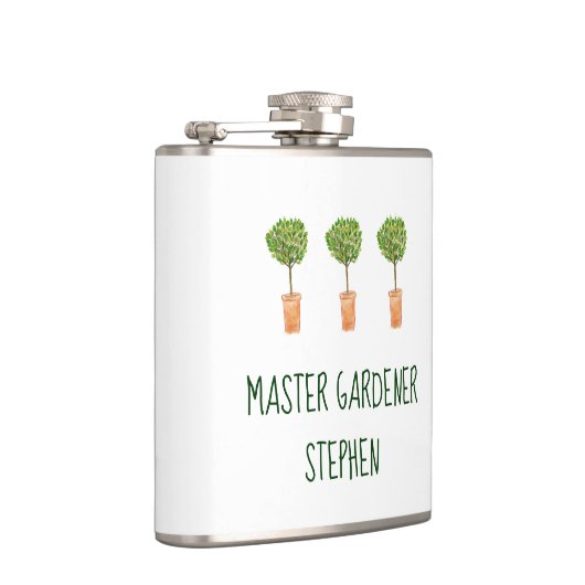 Personalisierter Gärtner | Gartenarbeit Flachmann (Rechts)