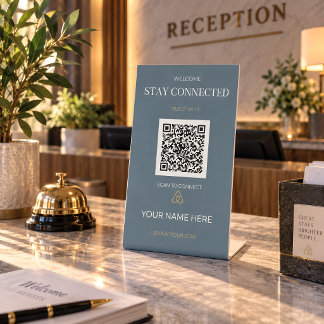 Personalisierter Gast-WLAN-QR-Code für Ferienwohnu Sockelschild