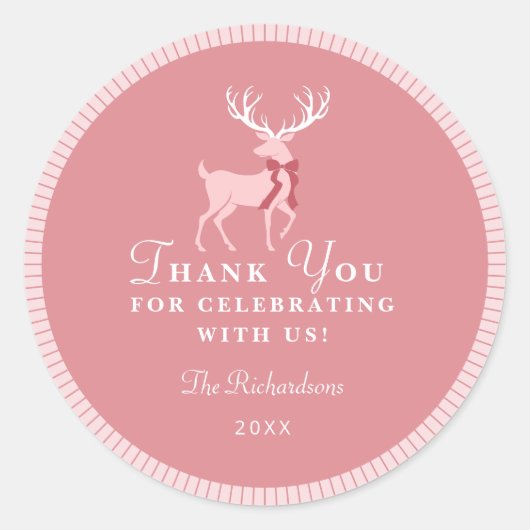 Personalisierter Gastgeschenk-Sticker Runder Aufkleber (Vorderseite)